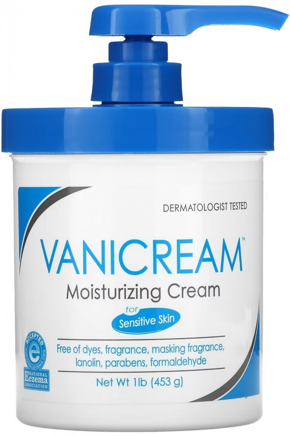 Vanicream Nemlendirici Yüz ve Vücut Kremi Pompalı 453GR