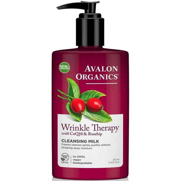 Avalon Organics Wrinkle Therapy Temizleme Sütü 250ML