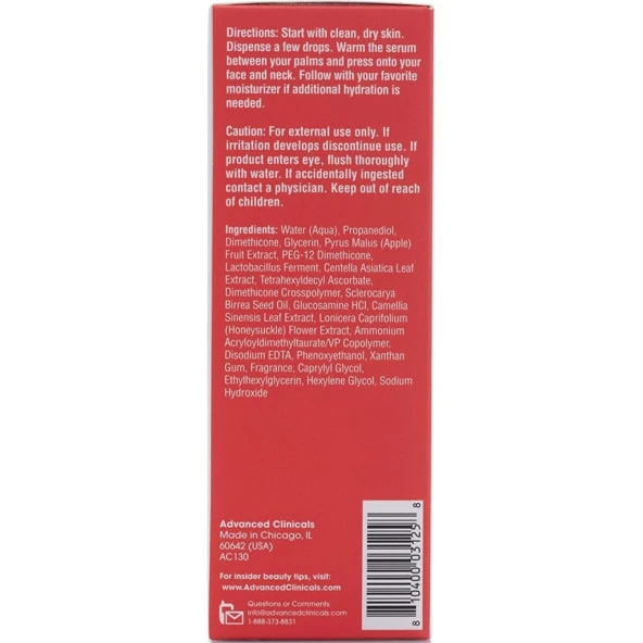Advanced Clinicals Cica Kırşıklık Karşıtı Yüz Serumu 52ML - Resim 3