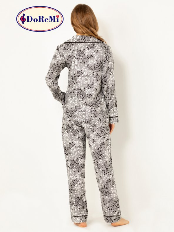 Doğal Viskon Soft Yumuşak Düğmeli Pijama Takımı