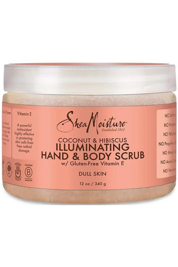Shea Moisture Coconut & Hibiscus Aydınlatıcı El ve Vücut Peelingi 340GR