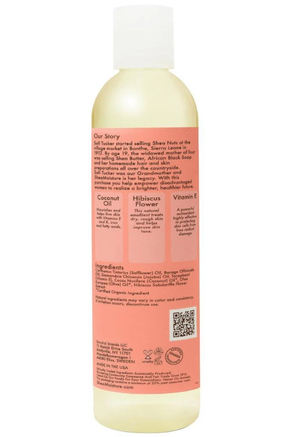 Shea Moisture Coconut & Hibiscus Masaj Yağı 236ML - Resim 2