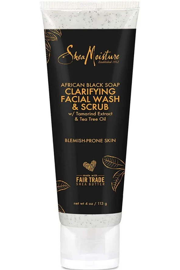 Shea Moisture Afrika Siyah Sabunu Yüz Yıkama ve Peeling 113GR
