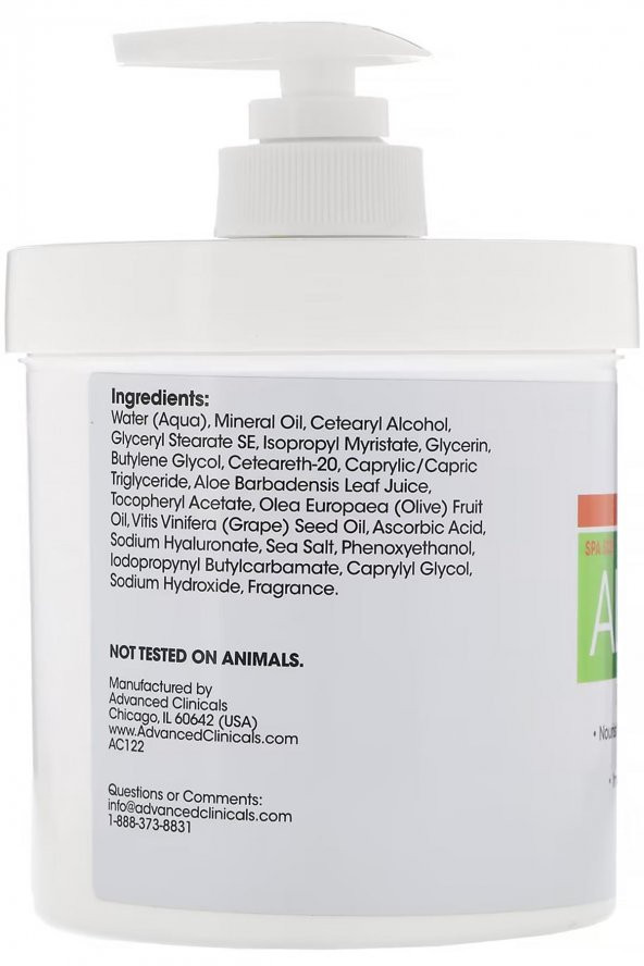 Advanced Clinicals Aloe Vera Yüz ve Vücut Kremi 454GR - 2