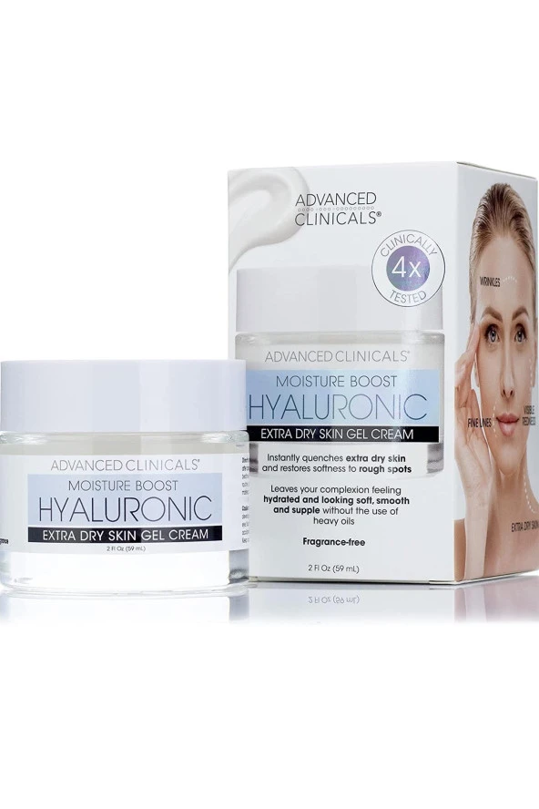 Advanced Clinicals Hyaluronic Nemlendirici Jel Yüz Kremi 59ML