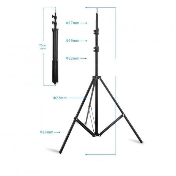 2.1 Tripod Stand Led Işık İçin - 2