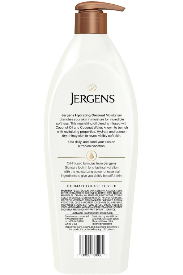 Jergens Hindistan Cevizi Yağlı Kuru Ciltler İçin Nemlendirici Losyon 783ML - Resim 2