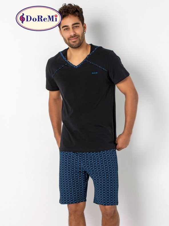 Kısa Kollu Erkek Pijama Takımı - 4