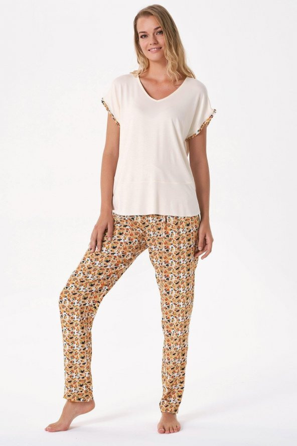 Çıtır Çiçekli 2li Pijama Takımı - Resim 2