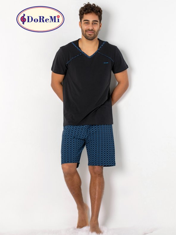 Kısa Kollu Erkek Pijama Takımı - Resim 2
