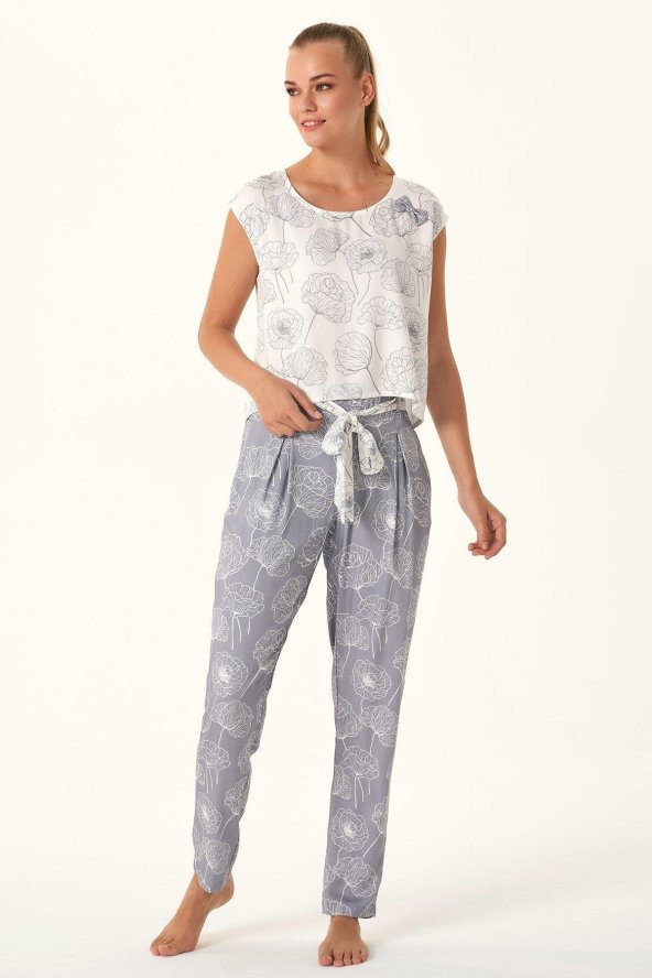 Büyük Desenli 2li Pijama Takım - Resim 2