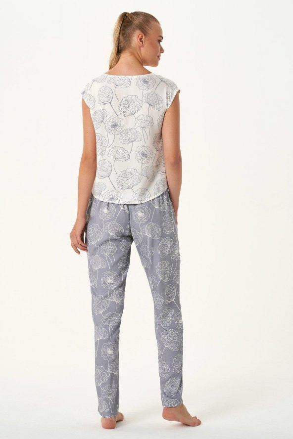 Büyük Desenli 2li Pijama Takım