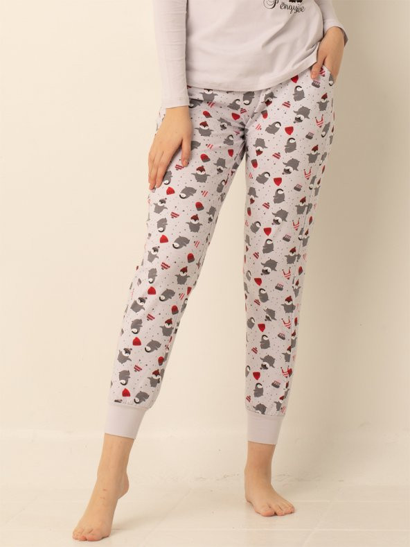 Pamuklu Bayan Pijama Takımı - 3