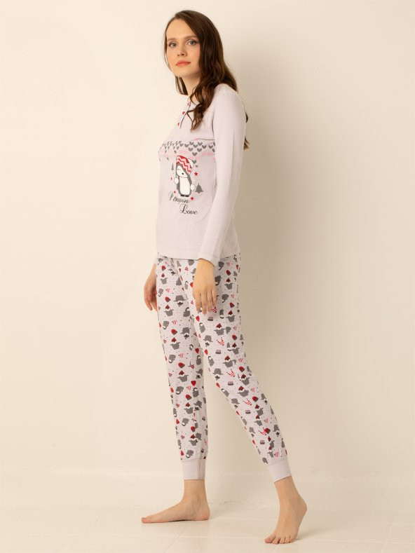 Pamuklu Bayan Pijama Takımı - 6
