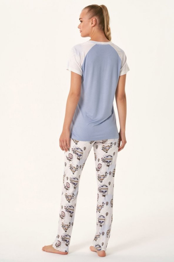 Balon Baskılı Pijama Takım