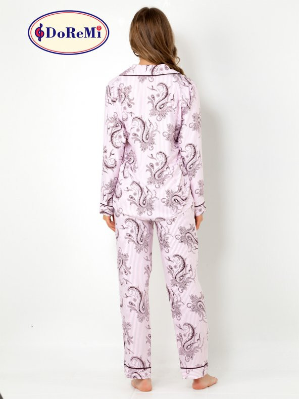 Cherry Rot Uzun Kollu Bayan Pijama Takımı