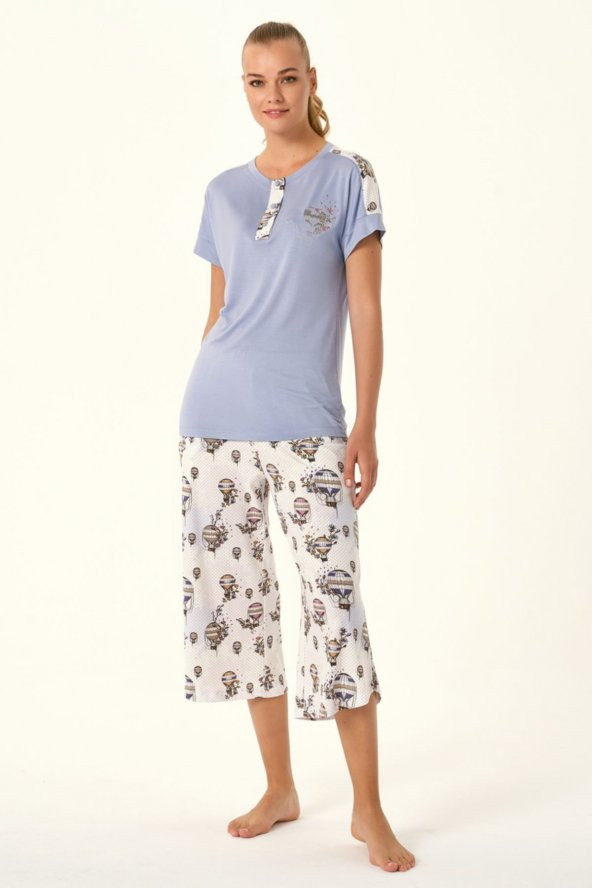 Balon Baskılı Kapri Takım - Resim 2