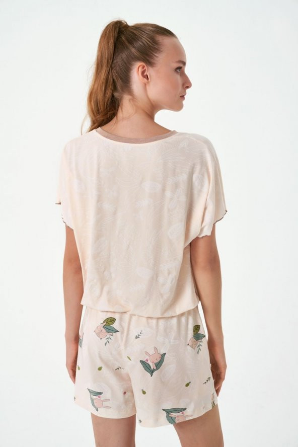 Kısa Kollu Şortlu Pijama Takımı ürün görseli