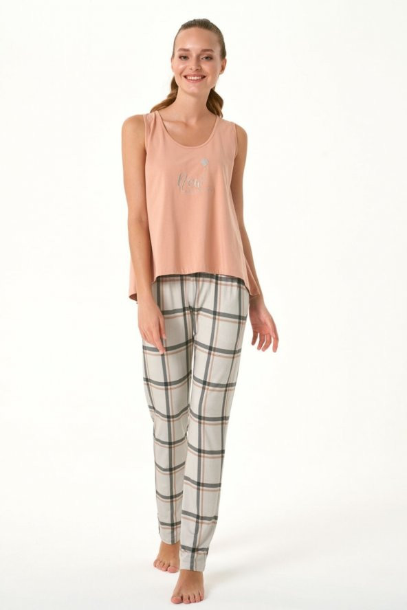 Ekose Atletli Pijama Takımı - Resim 2