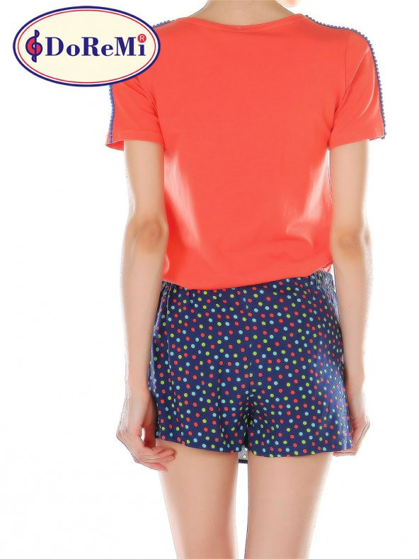 Spotted Coral Şortlu Takım