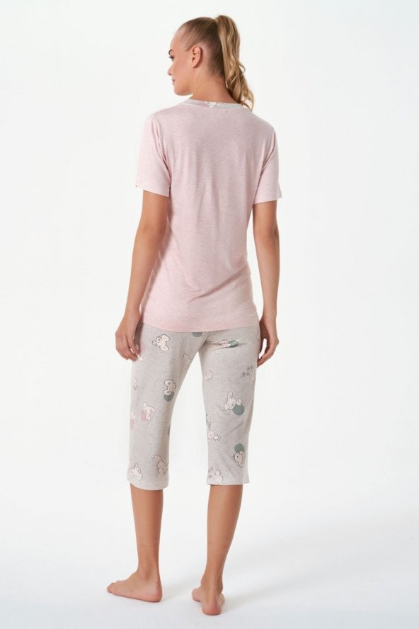 Tavşan Baskılı Kapri Takımı ürün görseli