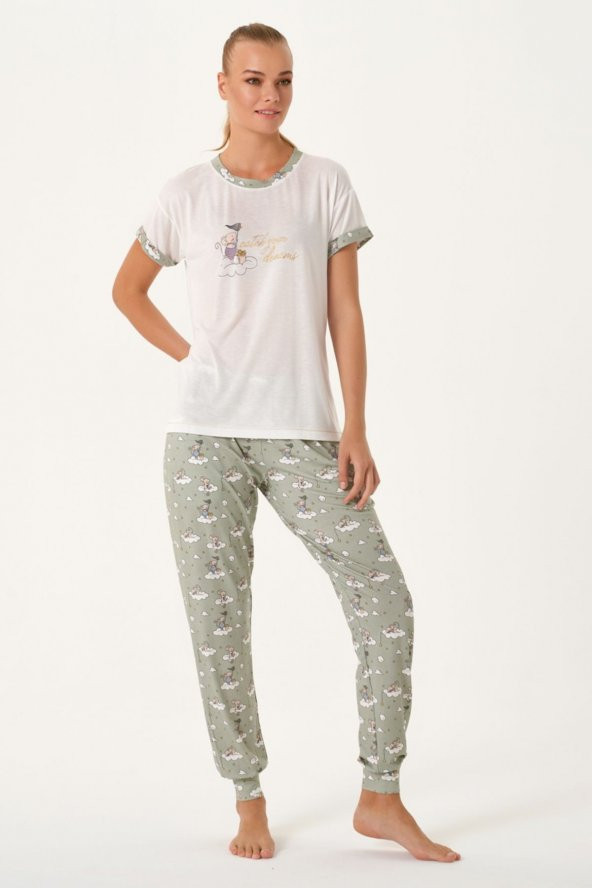 Baskılı Pijama Takımı - Resim 2