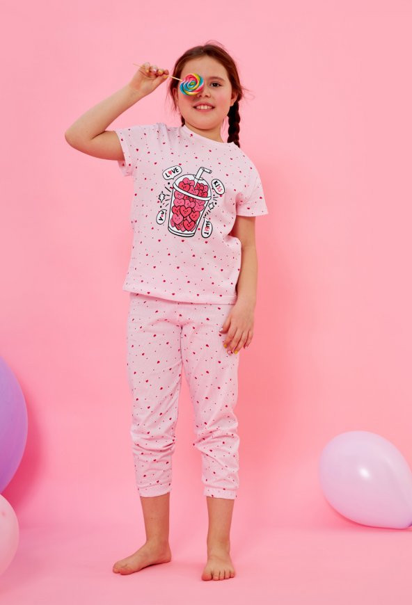 Pembe Çocuk Pijama Takım