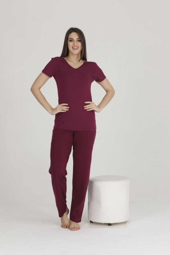 Arka Alt Üst Dantelli Pijama Takım - 2