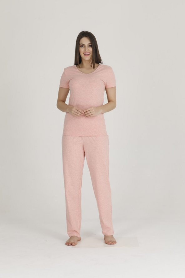 Arka Alt Üst Dantelli Pijama Takım - Resim 2