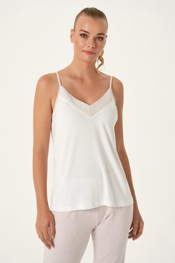 Melanj Çizgili 3lü Pijama Takımı ürün görseli