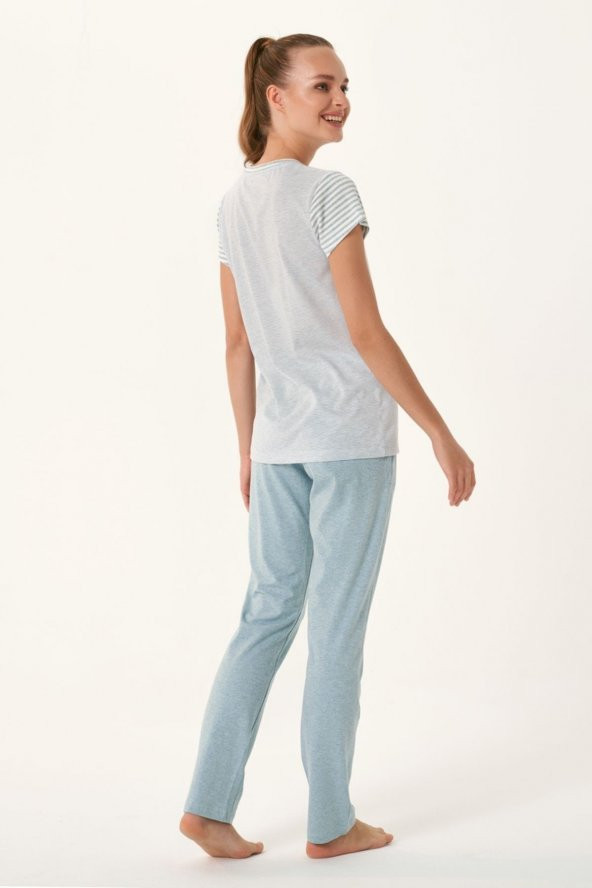Çizgili Pijama Takımı - 1