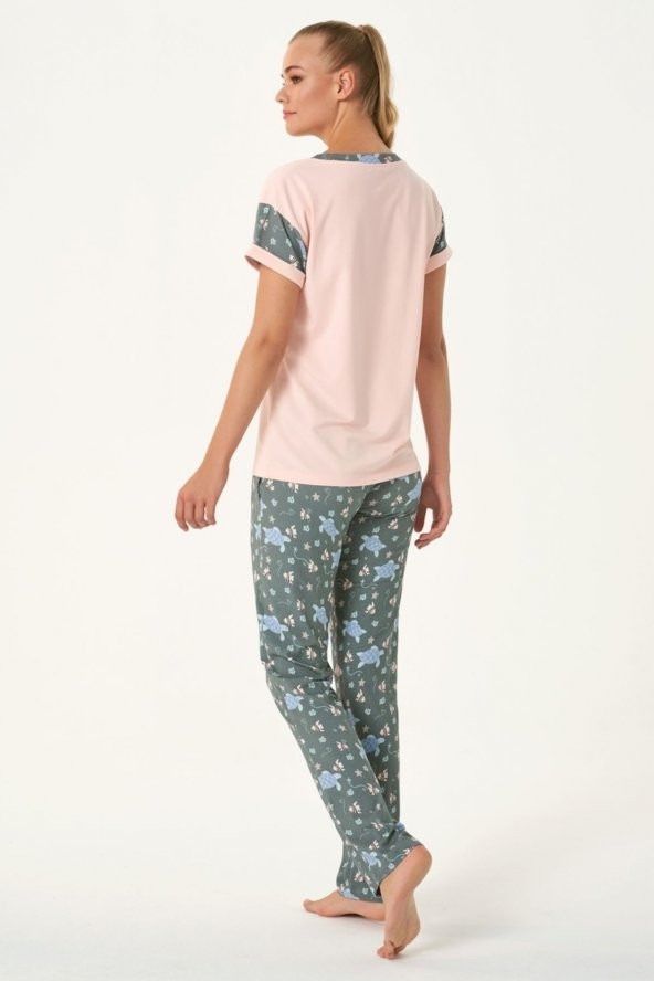 Balık Desenli Pijama Takımı
