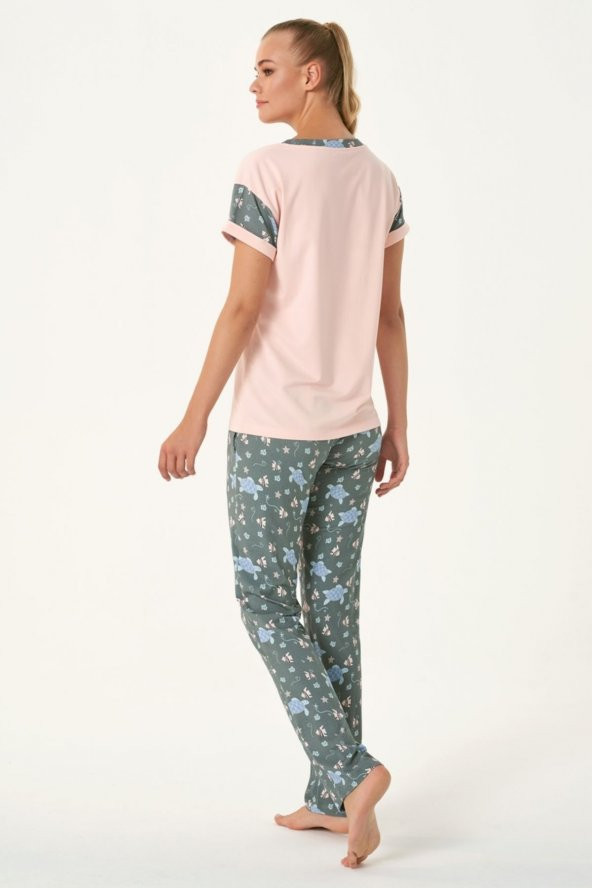 Balık Desenli Pijama Takımı