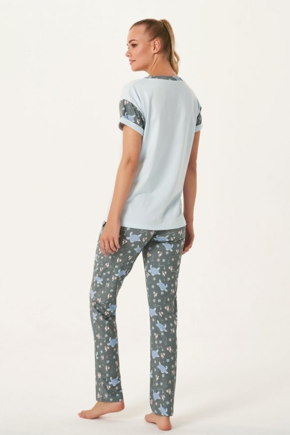 Balık Desenli Pijama Takımı