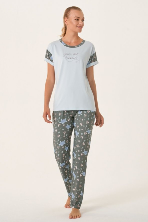 Balık Desenli Pijama Takımı - Resim 2