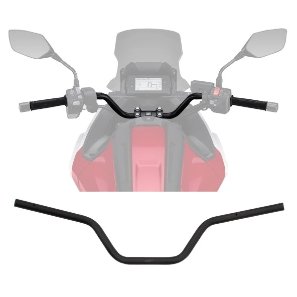 GP Kompozit Honda NC 700 / NC 750 Uyumlu Universal 22mm Gidon Siyah - 7