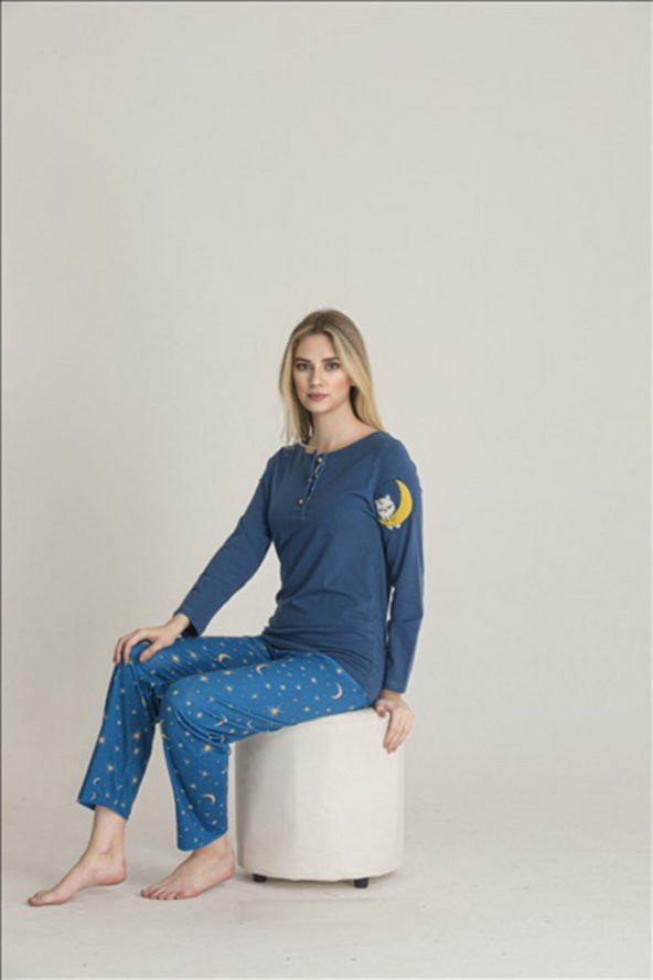 Modal Uzun Kollu Pijama Takım ürün görseli