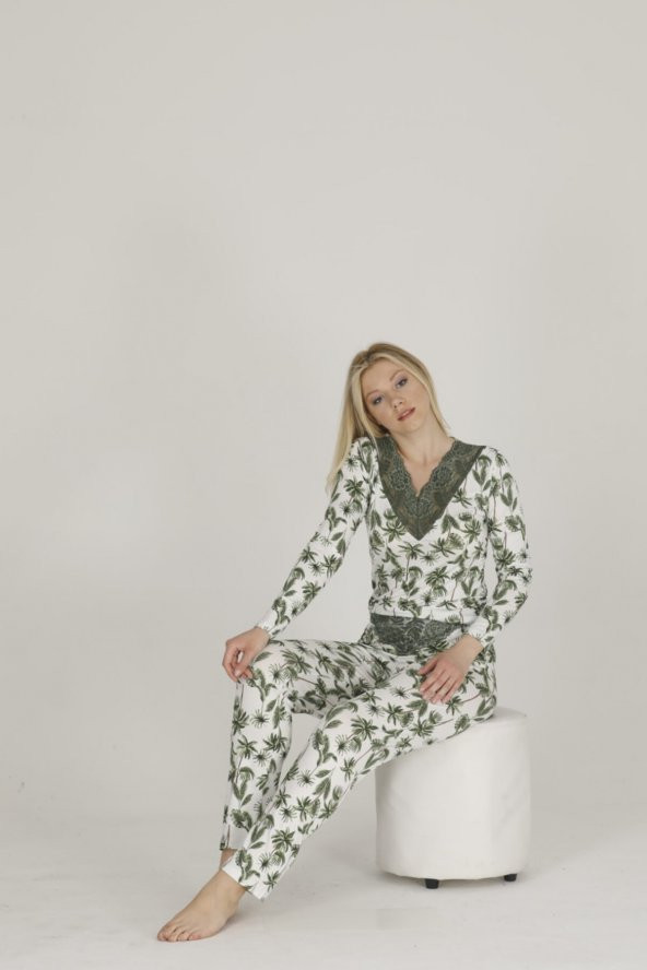 Termal Dantelli Pijama Takım