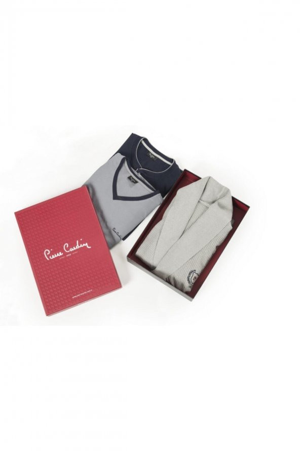 Erkek Çeyizlik Triko Ropdöşambır Ve Pijama 5li Set Takım - Resim 4