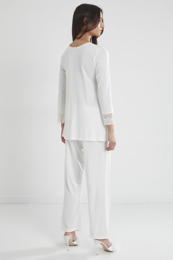 Penye Dantelli Pijama Takımı - Resim 5