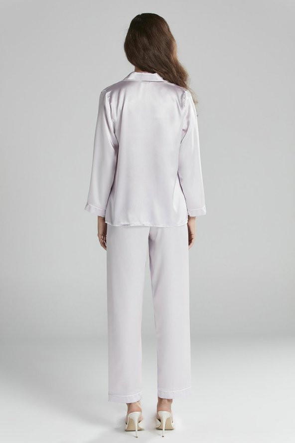 Saten Biyeli Pijama Takımı - 4