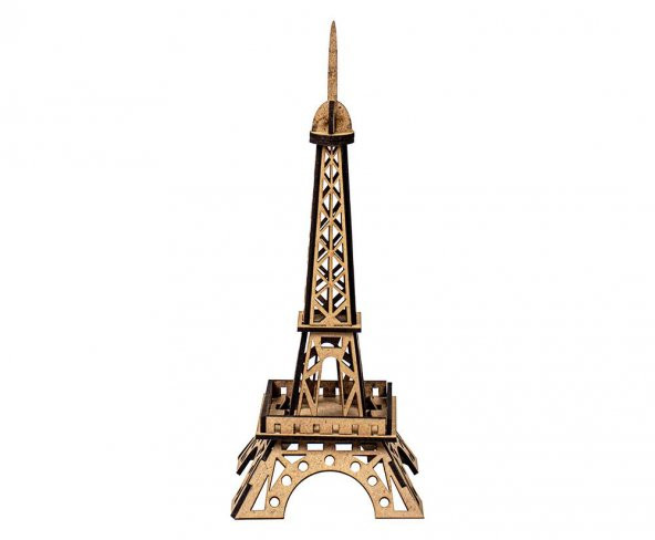 Boyanabilir 3D Ahşap Eyfel Kulesi - Demonte