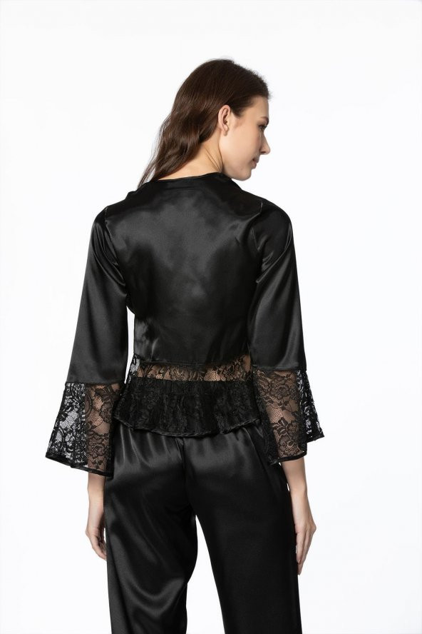 Saten Dantelli Pijama Takımı ürün görseli