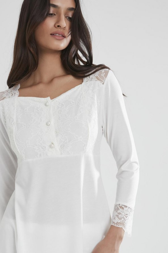 Penye Dantelli Pijama Takımı - Resim 3