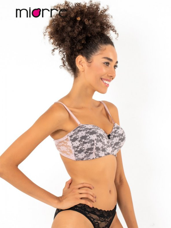 Dolgusuz Dantelli Bütün Kaplı Sütyen - Resim 4