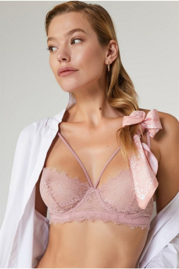 Dantelli Kırmızı Sütyen Takımı - Resim 4