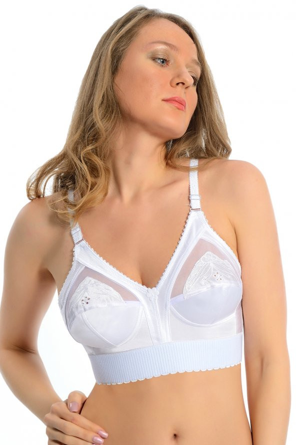 Mideli Toparlayıcı Beyaz Sütyen ürün görseli