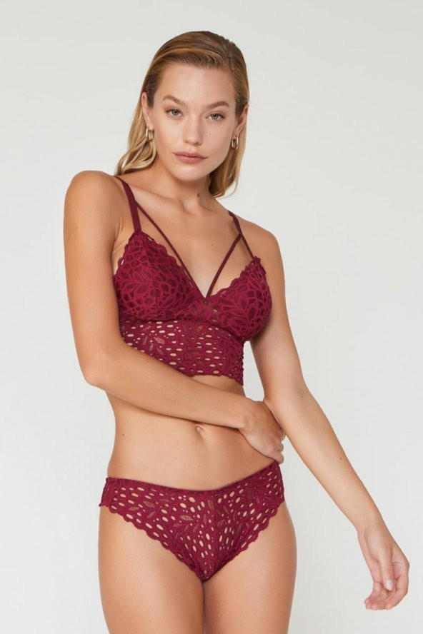 Liona Dantelli Ekru Bralet Takım - Resim 3