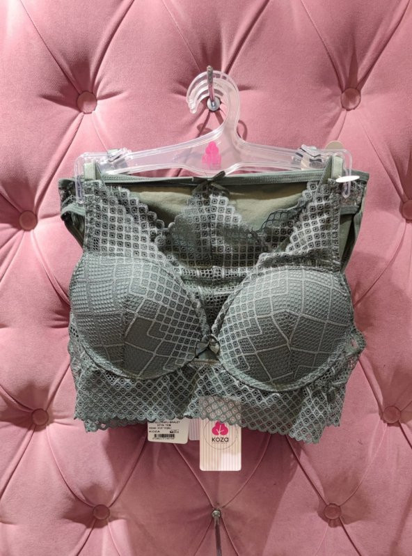 Yarım Destekli Dantelli Büstiyer Sütyen Takım ürün görseli