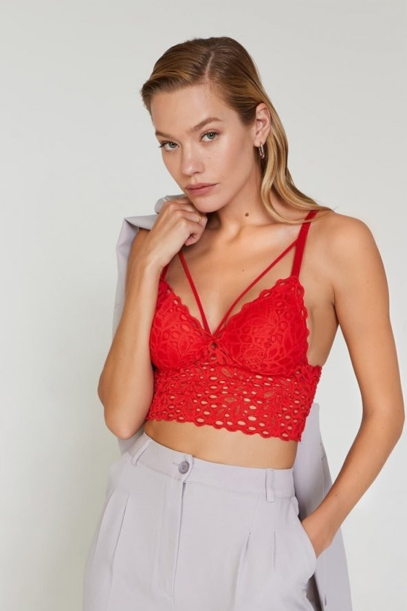 Liona Dantelli Ekru Bralet Takım - Resim 2